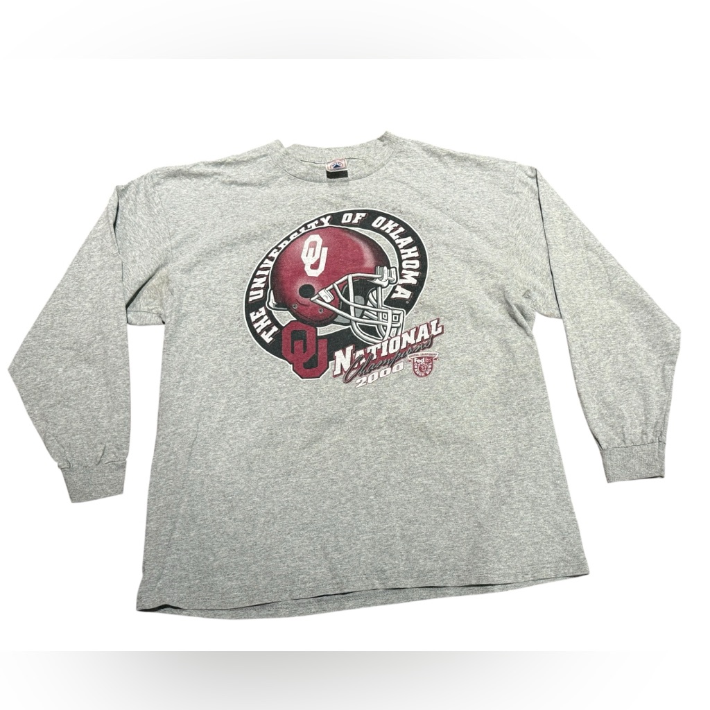 Vintage 2000 Ou University Of Oklahoma Long Sleeve Tee Adult Large